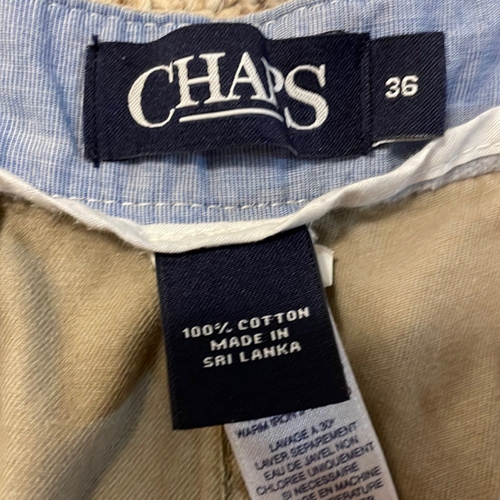 Chaps Jean shorts in tan - Picture 4 of 4